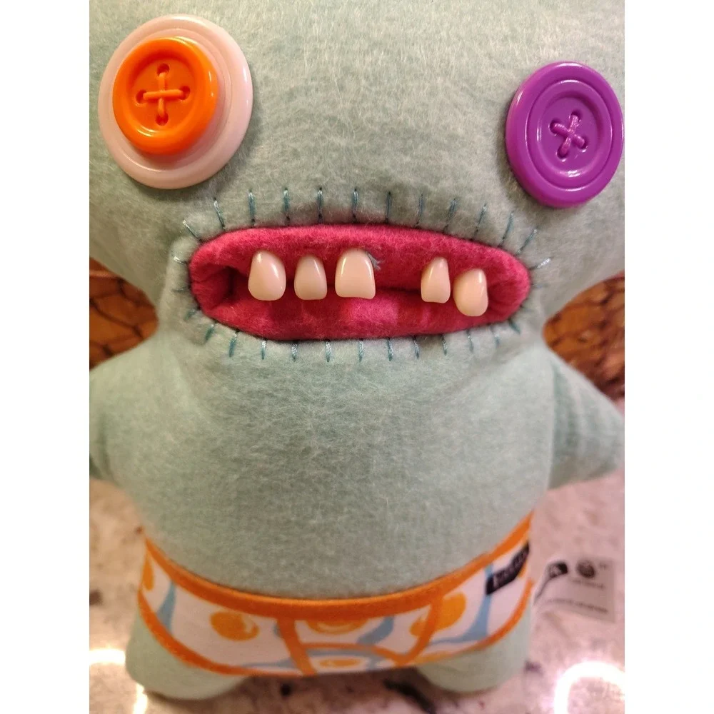 Fuggler Plush Budgie Underwear Funny Ugly Monster Blue‎ Button Eyes Monster